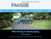 Tablet Screenshot of pmjpaving.com